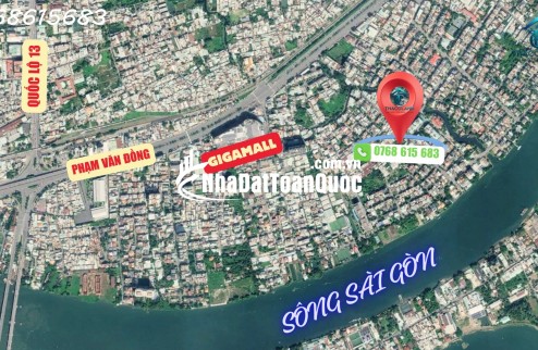 Bán biệt thự ven sông kề Gigamall Phạm Văn Đồng, Thủ Đức: 129m2, 3 tầng, 6PN, 16.5 tỷ - Sổ hồng, giá tốt, ở ngay!